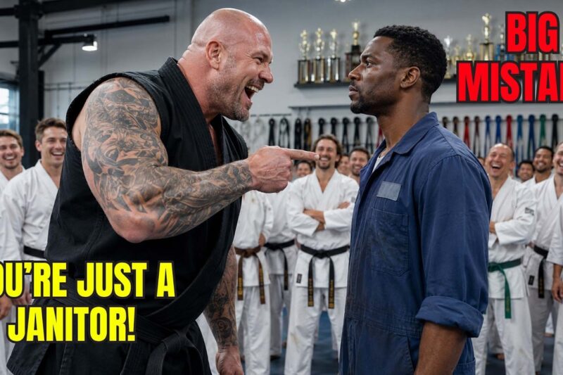 Dojo Master Mocked the Black Janitor Mopping the Mats — He Smiled: “You Promise Not to Cry”