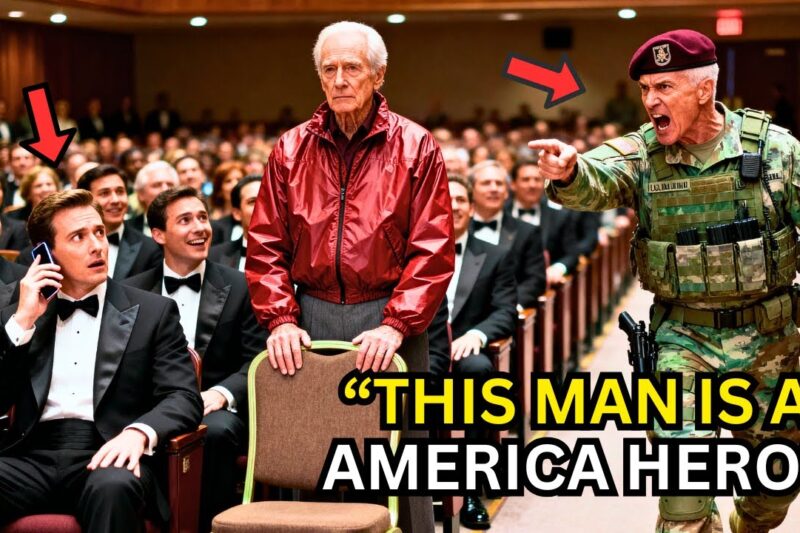 They Snatched the Old Veteran’s Seat — Until the General Walked In and Said, “Stand. He Earned It.”