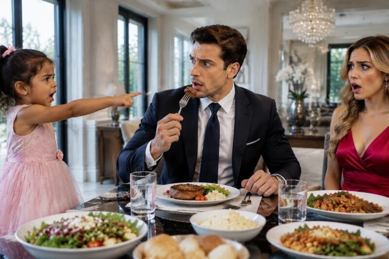 Toddler Shouts “Don’t Eat It!” — “Your Fiancée did Something to Your Food!” Billionaire Froze