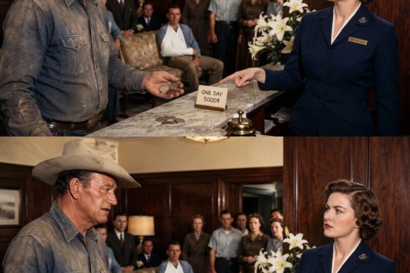The Receptionist Kicked John Wayne Out of His Own Hotel—10 Seconds Later, Everyone Froze in Shock