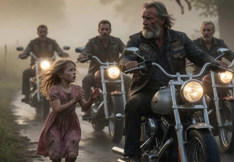 “She Begged a Biker to Save Her Mom Hanging From a Tree — What Happened Next Left Everyone in Absolute Shock as a Massive Group of Outlaw Riders Turned a Quiet Roadside Into a Scene No One Could Believe When Terrified Young Girl Ran Through the Dusty Road Screaming for Help She Collapsed in front of lone biker and begged him to save her mother before it was too late triggering an unexpected chain of events that drew in 200 bikers silenced an entire town and revealed a moment of courage unity and humanity that no witness would forget”