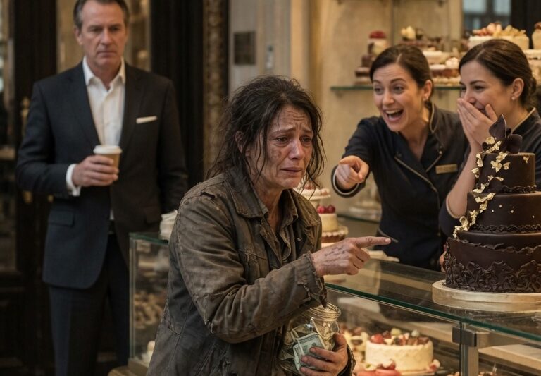 “Can I Get the Most Expensive Cake for My Mom?” They Laughed at Her — Then a Billionaire CEO Walked In and Everything in That Bakery Changed in Seconds When a shy little girl stepped into a luxury bakery and asked for the most expensive cake in the store for her mother, the staff and customers couldn’t hold back their laughter, dismissing her request as impossible and out of place. She stood there silently, holding crumpled bills in her tiny hands, unaware that every word was being judged. But just as she was about to leave in embarrassment, the doors opened—and a powerful billionaire CEO walked in, stopping the entire room, turning mockery into silence, and setting off a chain of events no one inside that bakery could ever forget.