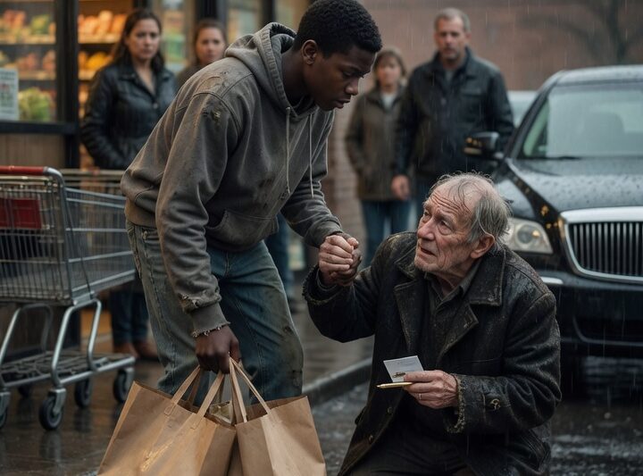 Poor Black Teen Carries Sick Old Man’s Groceries Home for Free — Next Day His Family’s Life Changed 