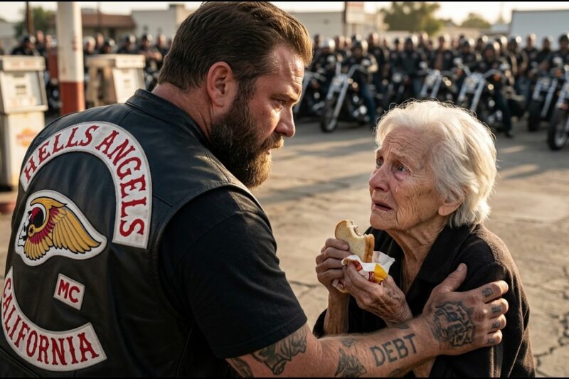 Biker Found Grandmother Eating Scraps — What 191 Hells Angels Did Will Shock You