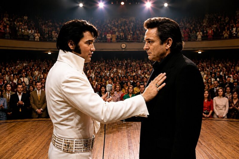 Johnny Cash Dared Elvis Presley to Sing for His Mother.What Happened Next Left 8,000 People in Tears