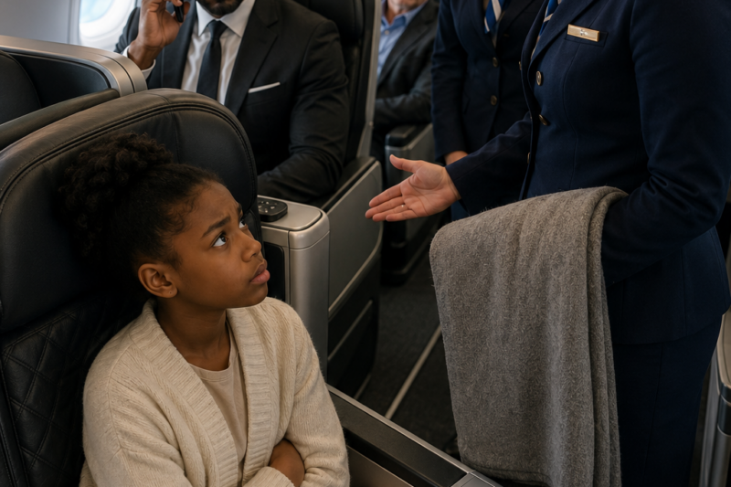 Black Girl Refused an Airline Blanket — Then Her Father, the SVP, Makes One Call That Changes Everything