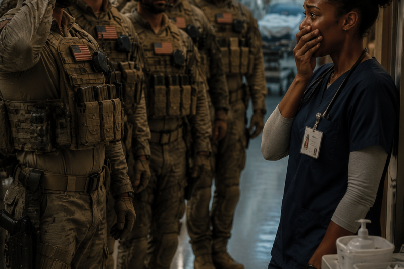 “I’m Just a Nurse,” She Said — Then Six SEALs Saluted Her and Called Her “Commander”