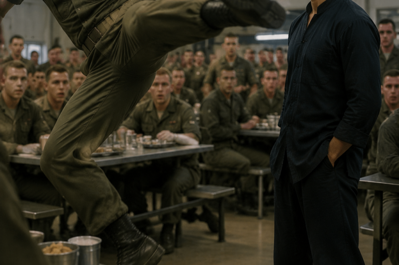 Marine Threw a Kick at Bruce Lee in Mess Hall — Nobody Knew It Was Bruce Lee — 6 Seconds Later 