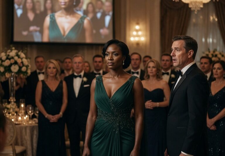 Husband Humiliates His Black Wife at a Family Gathering — Then Her Name Flashes on TV and the Entire Room Falls Silent