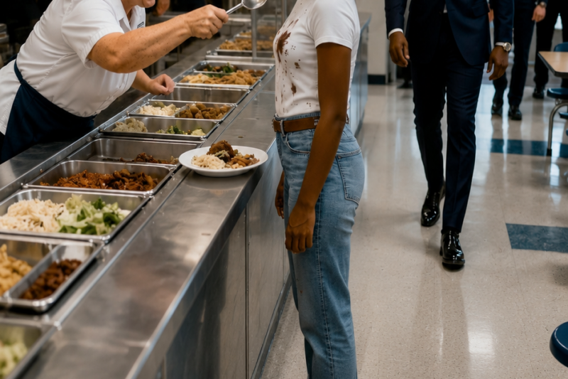 Black CEO Walks Into His Daughter’s School Cafeteria—The First Thing He Hears Make Him Stop Mid S 