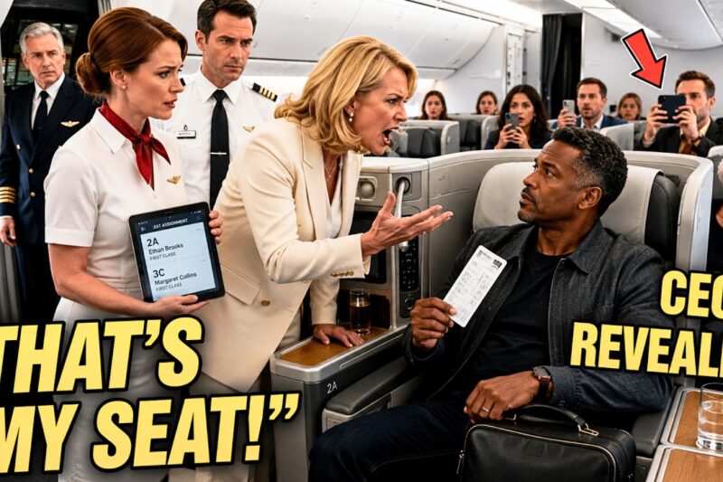 Flight Attendant Confronts a Black CEO Aboard His Private Jet Over a Disputed Cabin Instruction, Igniting Immediate Tension Between Crew Protocol and Owner Authority as the Situation Rapidly Escalates in Front of Stunned Passengers and Flight Staff, Only for Events 10 Minutes Later to Take a Dramatic Turn When the Aircraft’s Ownership and Executive Chain of Command Are Formally Confirmed Mid-Flight, Prompting an Immediate High-Level Decision That Reshapes the Entire Crew Structure On the Spot, Leaving the Team Frozen in Silence as Orders Are Issued From the Top, Contracts Are Re-evaluated, and What Began as a Routine In-Flight Disagreement Instantly Becomes a High-Stakes Corporate Power Reversal That Changes Everything About Who Is Really in Control at 30,000 Feet