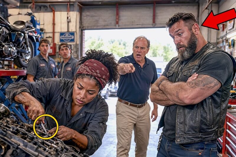 Black Mechanic Girl Fixes A HELL’S ANGEL’s Bike And Gets Fired, What Happens Next Stuns Everyone