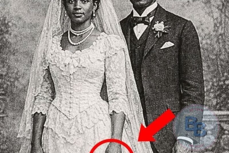 This 1920 Wedding Portrait Looked Joyful — Until You Notice What the Bride Hides in Her Hand