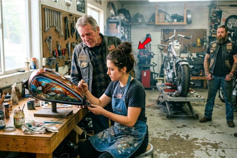 “Can I Paint Your Bikes for Tips?” — What She Drew Left 90 Bikers Speechless