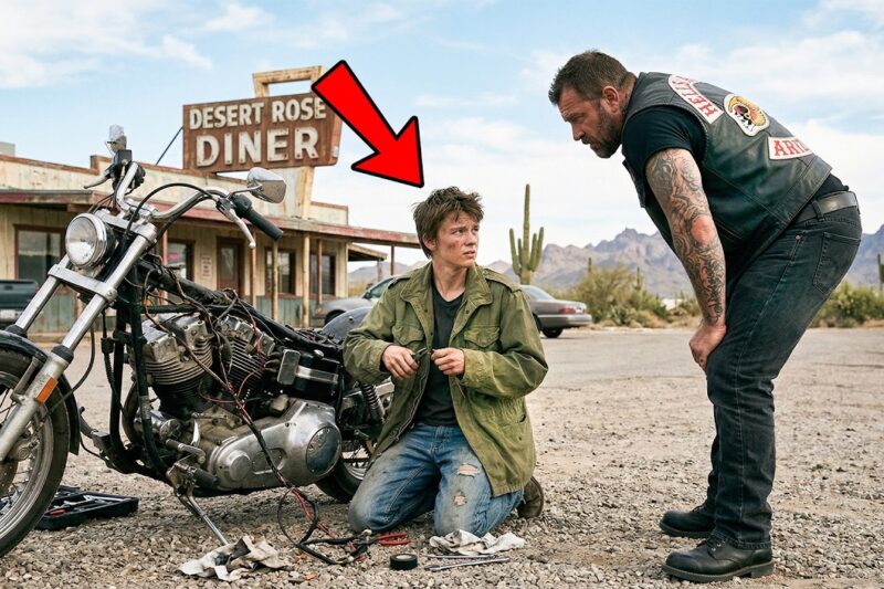 The Homeless Boy Fixed a Hells Angel’s Engine for Free — The Next Day, 300 Riders Changed His Life