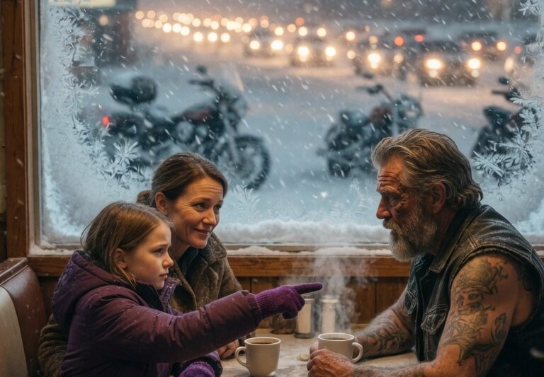 “She’s Not My Real Mom,” the Little Girl Signed—Then 300 Hells Angels Arrived, and What They Uncovered in the Moments That Followed Turned a Quiet Act of Communication Into a Chain Reaction No One Could Have Predicted, As a Silent Plea From a Child Revealed Layers of Hidden Fear Beneath an Ordinary Appearance, Drawing Attention From a Passing Biker Who Chose Not to Look Away and Instead Called in a Network of Riders Known for Their Unshakable Loyalty, Leading to an Unplanned Convergence of Nearly 300 Hells Angels Who Began To Surround the Situation in Calm, Controlled Silence, Transforming Confusion Into Protection and Uncertainty Into Action, As the Truth Slowly Emerged and Changed Everything About What Everyone Thought They Were Seeing From the Very Beginning