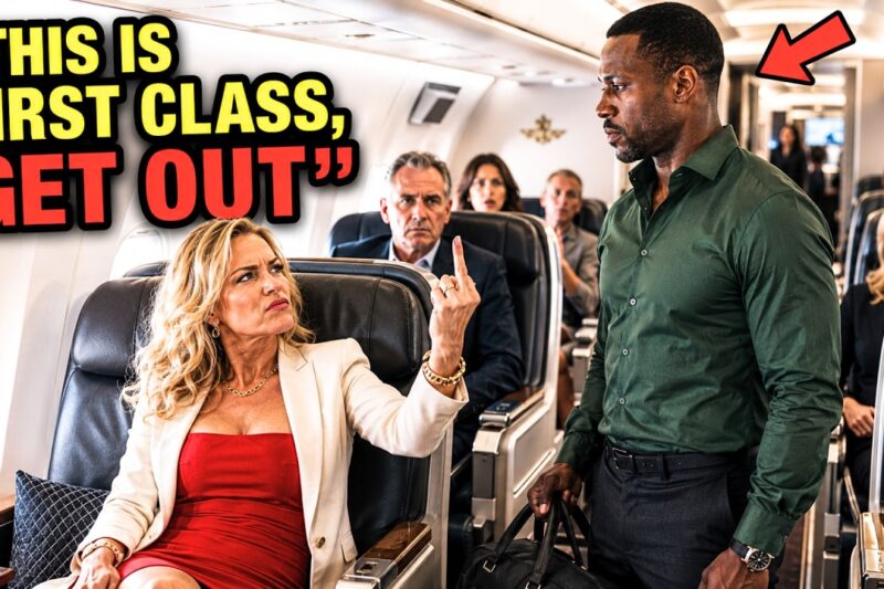 Rich Woman Refused to Sit Next to a Black Man During a Luxury Flight, Judging Him Without Knowing His True Identity — She Had No Idea the Quiet Passenger Beside Her Was the Powerful Investor Who Owned 75% of Her Company. What Began as an Awkward Moment of Disrespect Quickly Turned Into a Shocking Corporate Revelation That Left Everyone Speechless. When His Secret Was Finally Exposed, The Woman Who Once Looked Down on Him Faced a Reality She Never Expected. The Unexpected Encounter Revealed Hidden Truths, Challenged Her Beliefs, and Triggered a Stunning Turn of Events That Would Change Her Business Empire Forever.