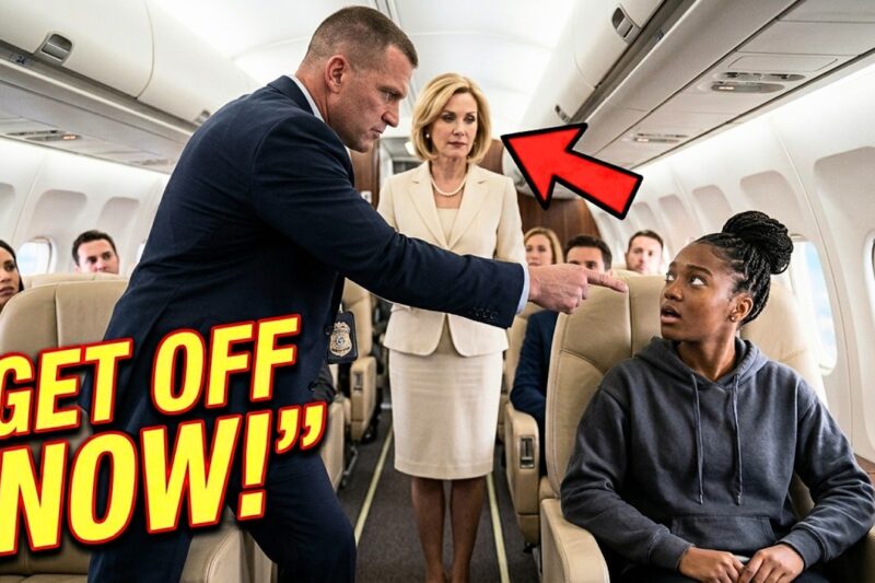Air Marshal Forced a Black Teen Out of First Class in Front of Everyone — Unaware That the Quiet Passenger Was the Son of the Airline’s Powerful CEO. What Happened Next Left the Entire Cabin Speechless as One Phone Call Changed Everything. The teenager’s father arrived with a shocking revelation that exposed the truth behind the decision, forcing the airline to confront a major mistake that could cost them everything. As passengers watched the unexpected confrontation unfold, the CEO made a move nobody saw coming — grounding the entire airline operation and demanding answers that revealed a deeper story of fairness, accountability, and justice.