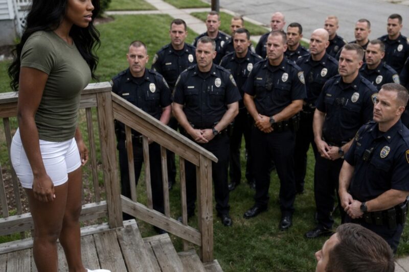 Thirty cops surrounded a Black woman’s home before sunrise, convinced they had found an armed suspect, but when she made one calm call to federal defense command, the sealed file they ignored began exposing everyone involved.