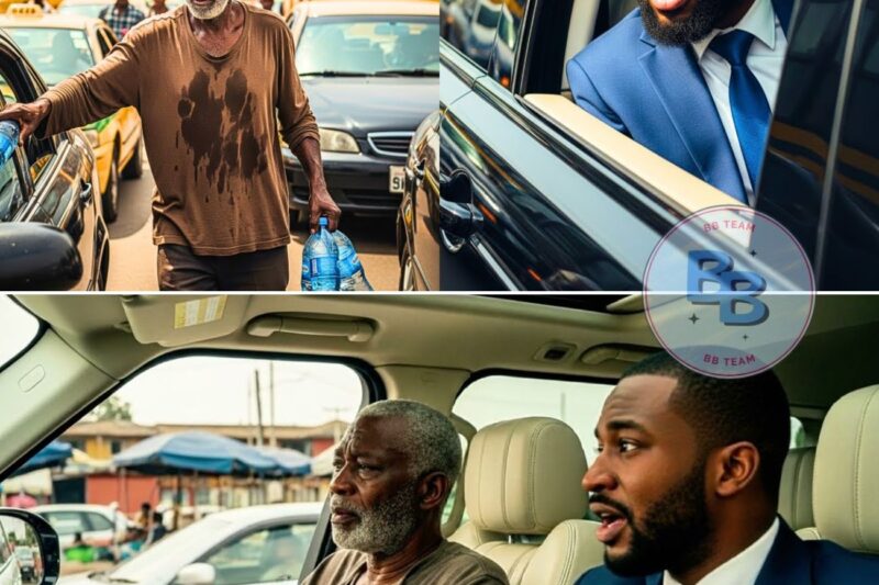 He Saw His 80-Year-Old Father Selling Pure Water in Traffic… He Froze.