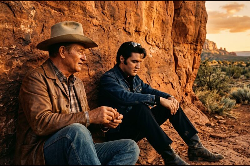 John Wayne Found Elvis Alone on a Film Set in Arizona in 1968 — What He Said Changed Everything