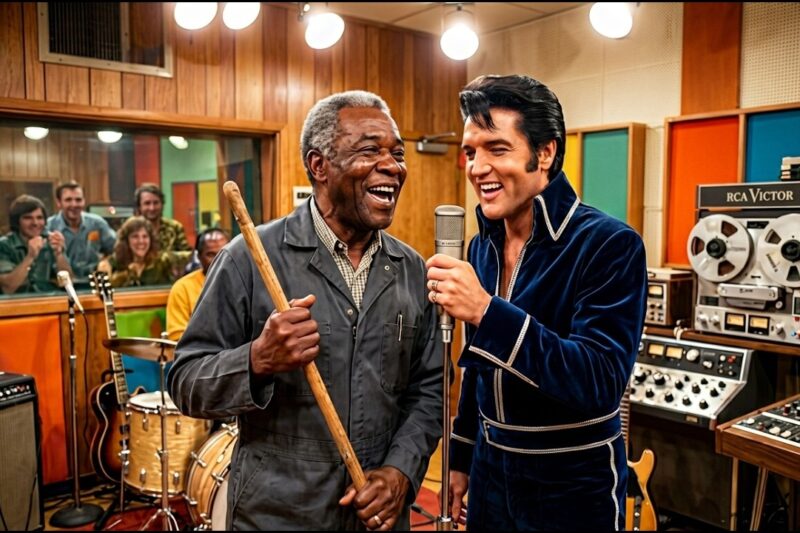 A Studio Janitor Quietly Sang Elvis Songs While Cleaning in 1968 — One Night Elvis Stayed to Listen