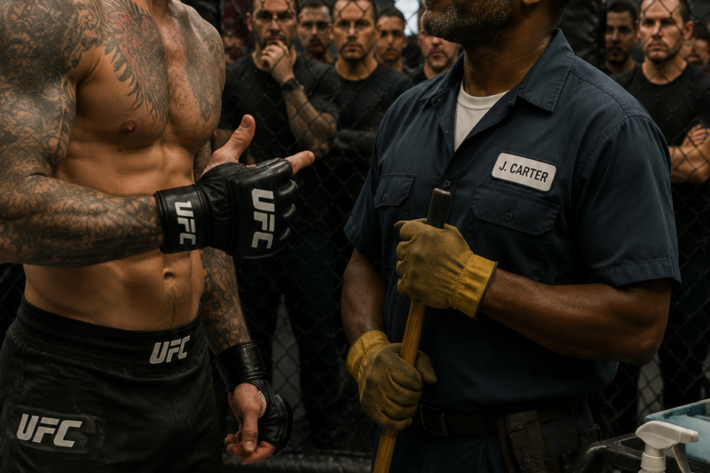 UFC Champion Asked a Black Janitor to Spar “for Fun” — He Smiled: “Only If You Promise Not to Cry”