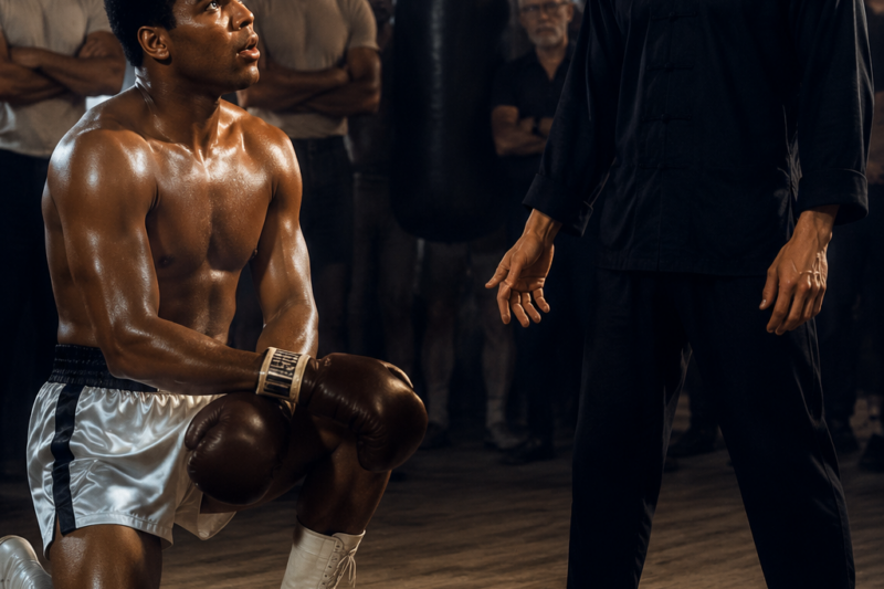 Muhammad Ali’s Untold Defeat: Bruce Lee Showed Him Martial Arts Power – On His Knees!