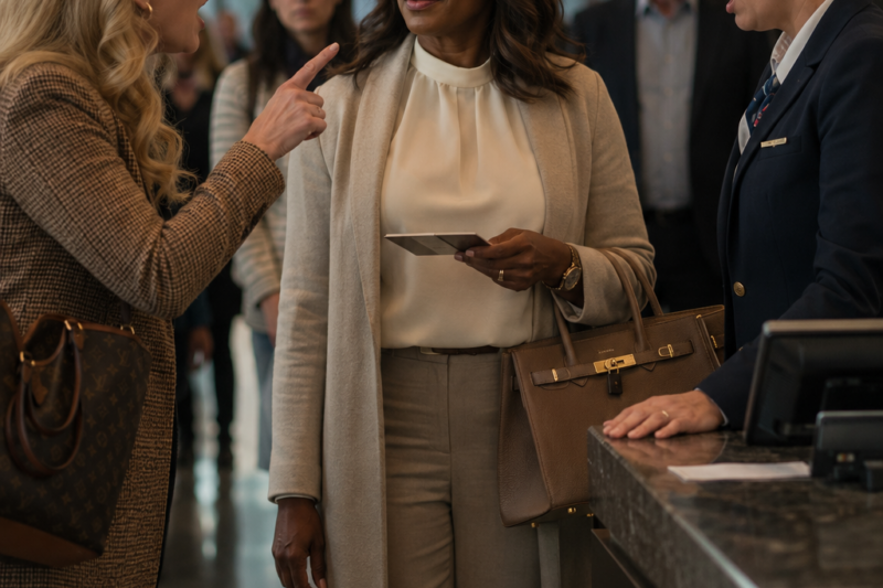 She Accuses Black Woman of Taking Her First-Class Seat — Gate Agent Collapses After Seeing the ID
