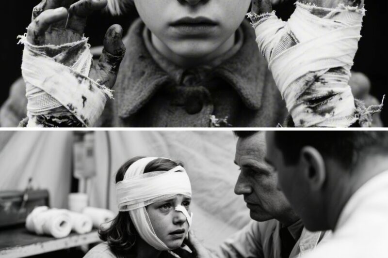 “My Skin Hurt” — German POW Girl Whispered After American Medics Treated Her Burns