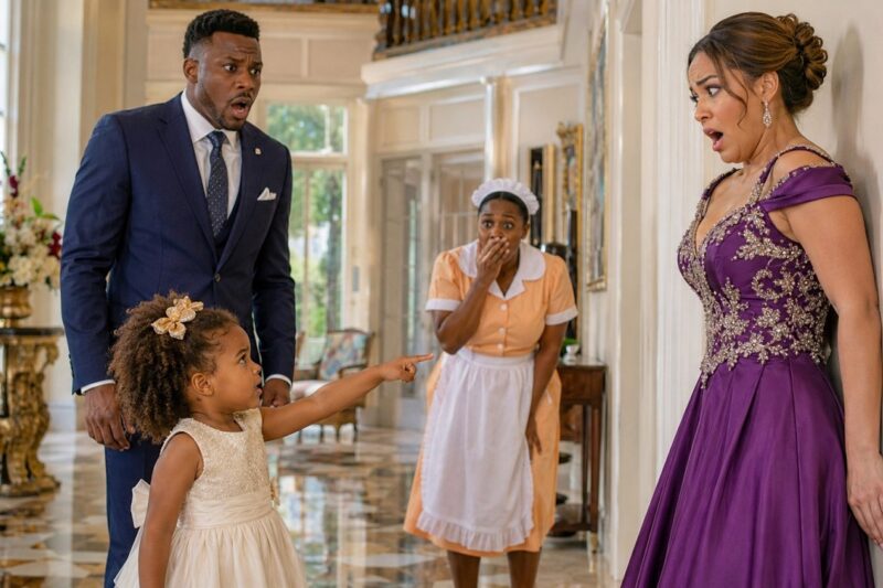 ‘How Dare You!’ The Maid’s Toddler Exposed the Fiancée’s Secret—Everyone in Shock!” At an exclusive high-society gathering inside a luxury mansion, what began as a quiet evening quickly spiraled into chaos when a seemingly innocent child unexpectedly revealed a hidden truth about the billionaire’s fiancée, exposing a secret she believed would never come to light, sending shockwaves through the room filled with elite guests, forcing stunned silence, whispered disbelief, and rising tension as every eye turned toward the child who unintentionally shattered the carefully maintained image of perfection, triggering a chain reaction of revelations that would change the power dynamics of the entire household forever as truth finally surfaced.