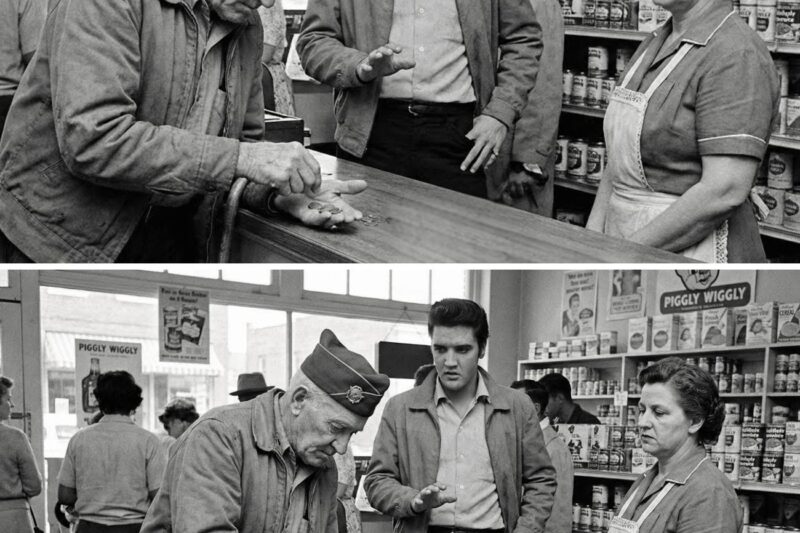 War Hero Counted Coins for BREAD —What Elvis did Next STUNNED Entire Store