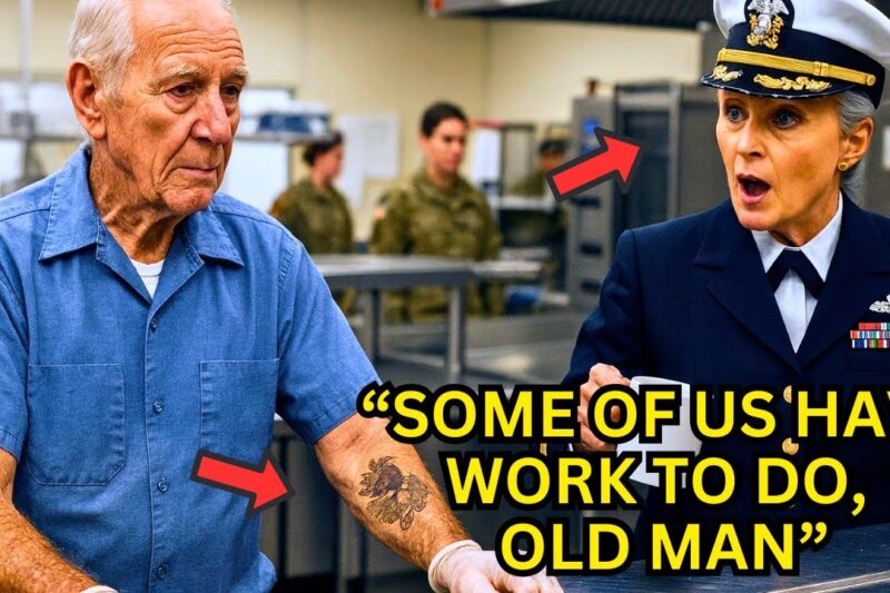 The Old Veteran Was Serving Food in the Mess Hall—Until the Admiral Recognized His Tattoo and Froze