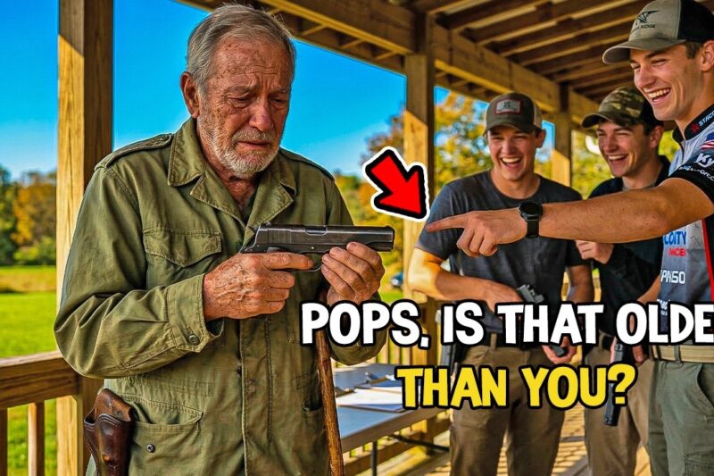 Young Shooters Laughed at His Antique 1911 — The Old Veteran’s Grouping Stunned the Range 