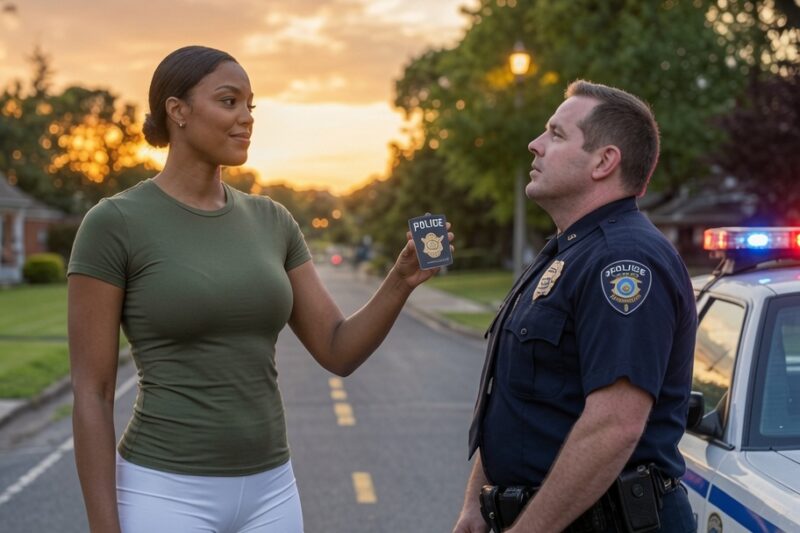 A racist officer stopped a Black woman outside a courthouse and demanded she explain her expensive car, never realizing the calm driver he mocked was the head of Internal Affairs investigating his entire unit.