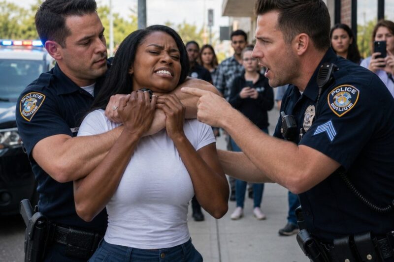 Cops put a Black woman in a chokehold during a chaotic arrest, ignoring her warning to check her credentials—until she gasped, “I’m with the Pentagon,” and one commander suddenly reached for his phone.