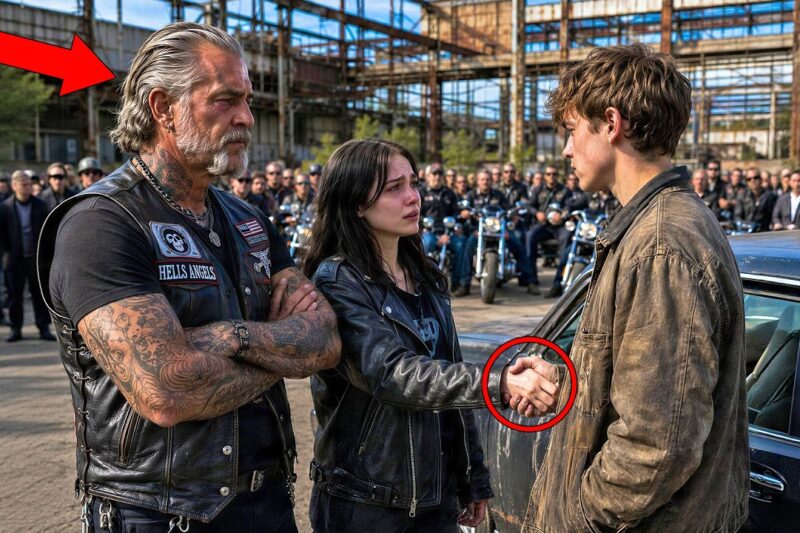 Homeless Boy Shields a Hells Angel’s Daughter From School Shooter in Hallway-300 Bikers Pays Respect