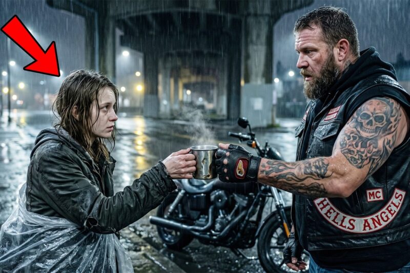 Homeless Girl Helped a Stranded Biker in the Rain — The Next Day, 85 Hells Angels Changed Her Life