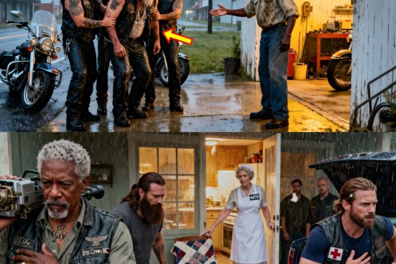 Old Black Mechanic Helps Stranded Bikers in the Rain — What Arrives at His Shop at Dawn Leaves Him Stunned