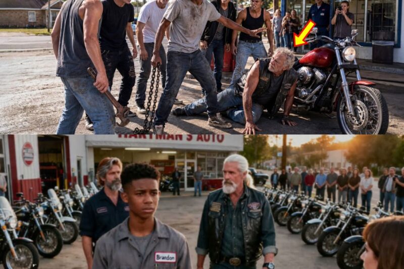Old Black Mechanic Helps Stranded Bikers in the Rain — What Arrives at His Shop at Dawn Leaves Him Stunned