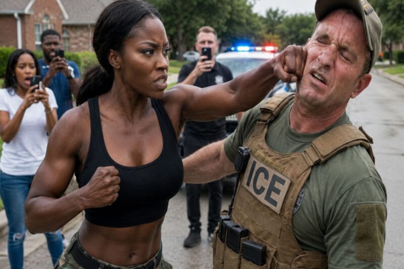 ICE agents targeted a Black woman outside her apartment and thought she was hiding from them, but the moment she reached for one sealed military card, their entire raid started looking like a setup.