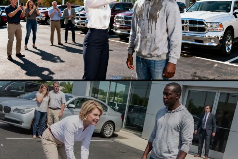 Manager Dumps Mop Water on Black Man at Dealership — Never Guessing He Owns the Ground She’s On 