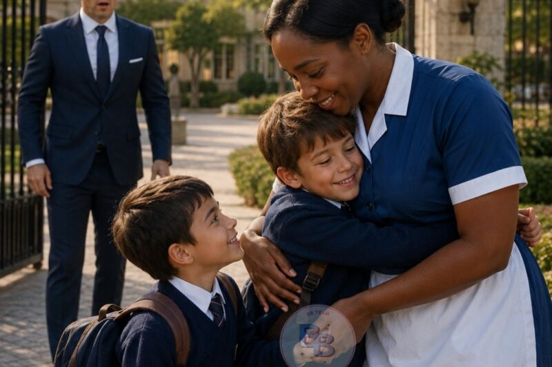 Billionaire Forgot His Kids at School But When He Arrived, He Saw the Maid Holding Them