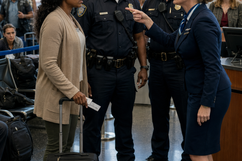 Security Called on Black Woman by Flight Attendant — Not Knowing She Is an FAA Inspector in Disguise
