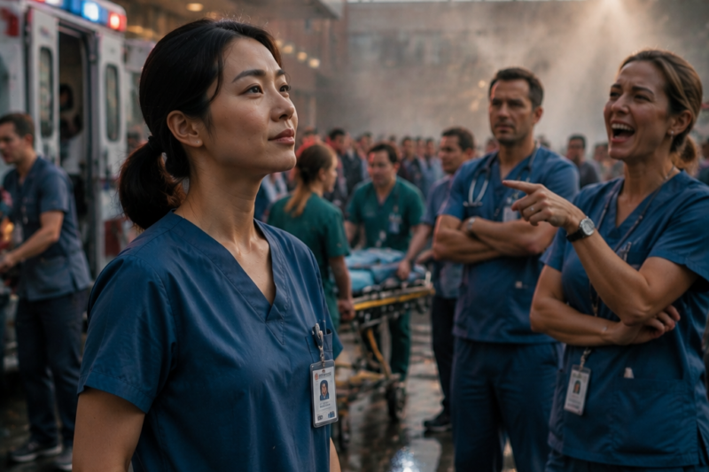 They Laughed at the Quiet Nurse During an Emergency—Then a Helicopter Changed Everything