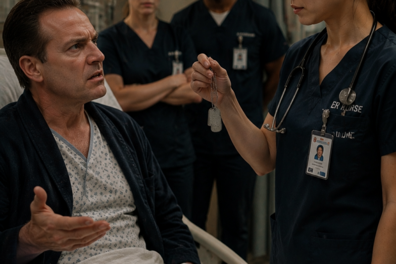 The VIP Patient Refused the Ordinary Nurse—Until He Saw Her Classified JSOC Medic Dog Tags 