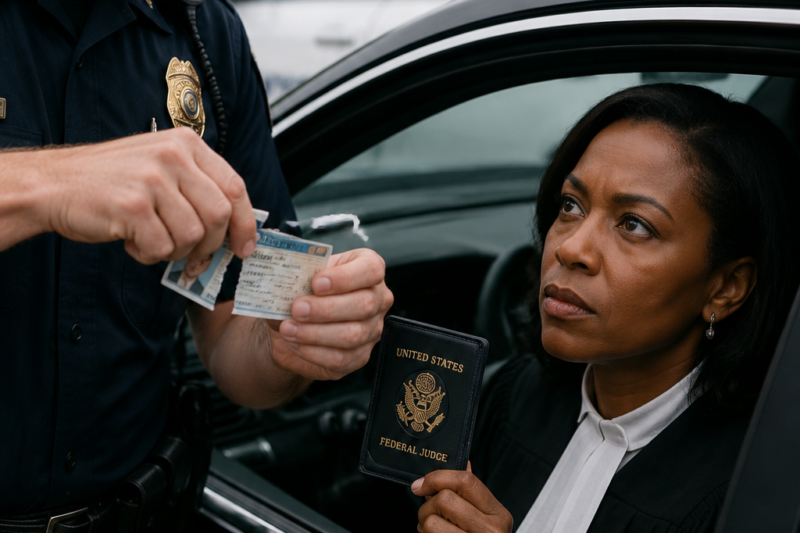 Racist Cop Tears Up Black Driver’s License — Finds Out She Is the Federal Judge on His Case 