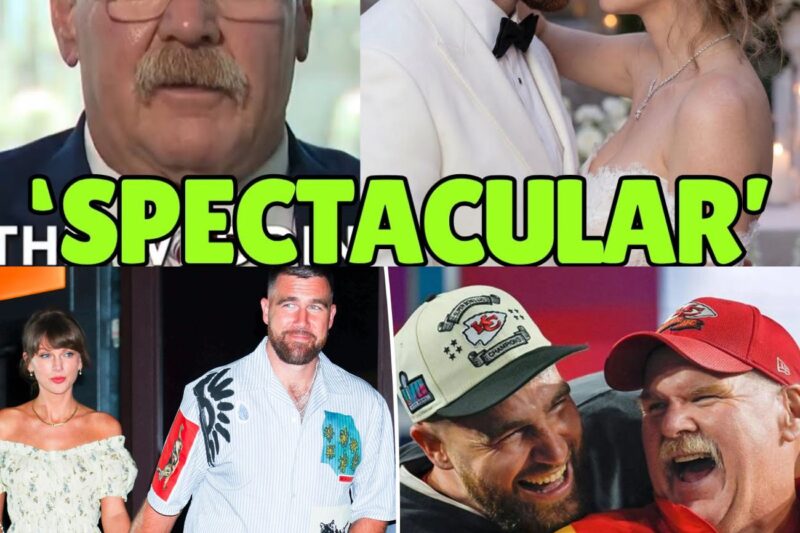 The Royal Wedding Revealed: Coach Andy Reid Shares Breathtaking Details of Taylor Swift and Travis Kelce’s Spectacular Day and the Shocking Relationship Advice from Officiant Adam Sandler