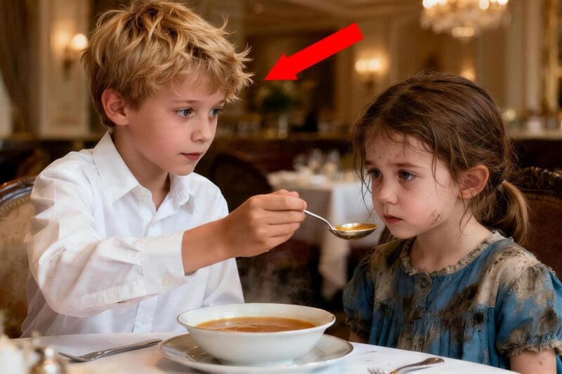 Millionaire Sees His Son Feeding a Beggar Girl—Then He Notices Something Shocking…