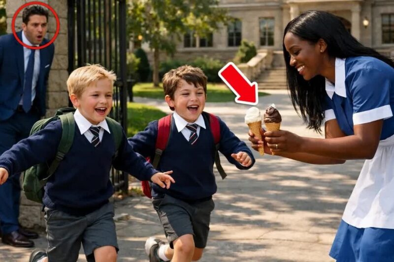 Billionaire Forgot His Kids at School But When He Arrived. Then, He Saw the Maid Holding Them